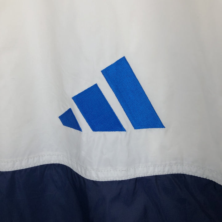 90s-00'S Adidas windbreaker with back logo, men's size XL (approx.) unclear white type Vintage Second Hand