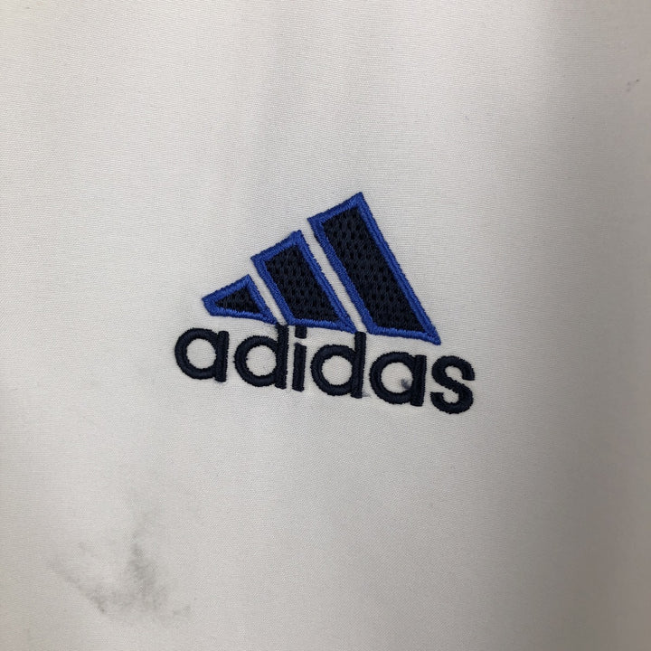 2000'S Adidas windbreaker with back logo, men's size XXL equivalent. polyester white type Vintage Second Hand