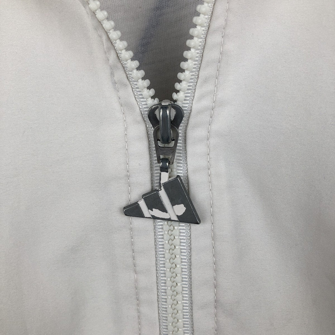 2000'S Adidas windbreaker with back logo, men's size XXL equivalent. polyester white type Vintage Second Hand