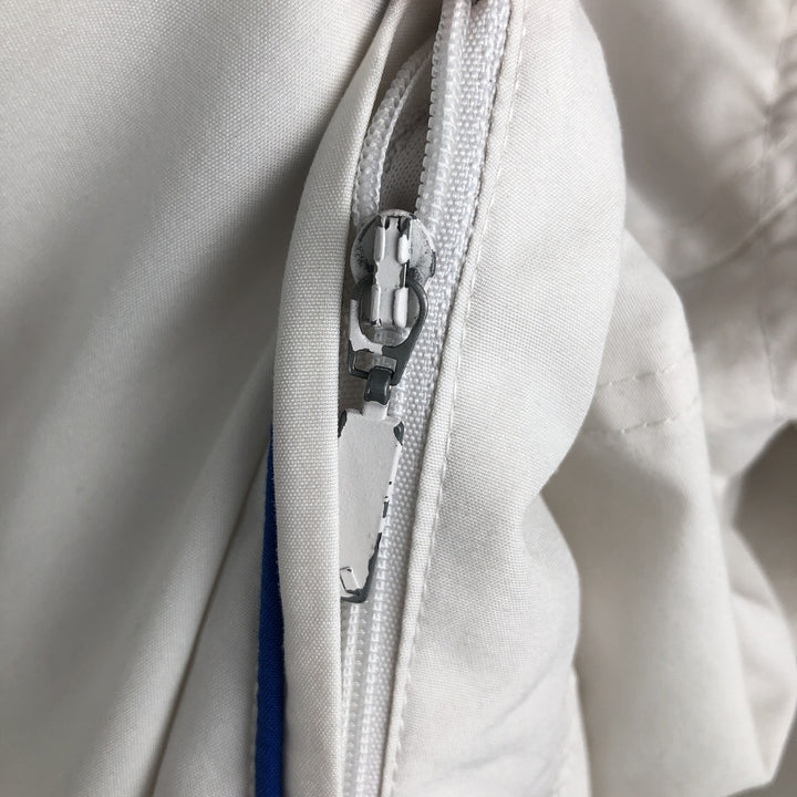 2000'S Adidas windbreaker with back logo, men's size XXL equivalent. polyester white type Vintage Second Hand