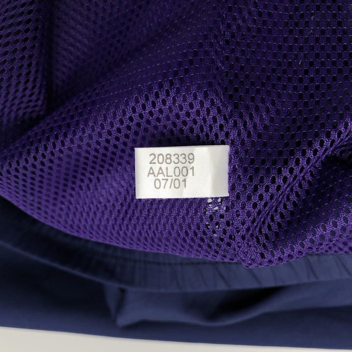 90s-era Adidas hooded windbreaker, men's size L (approx.) polyester navy blue type Vintage Second Hand