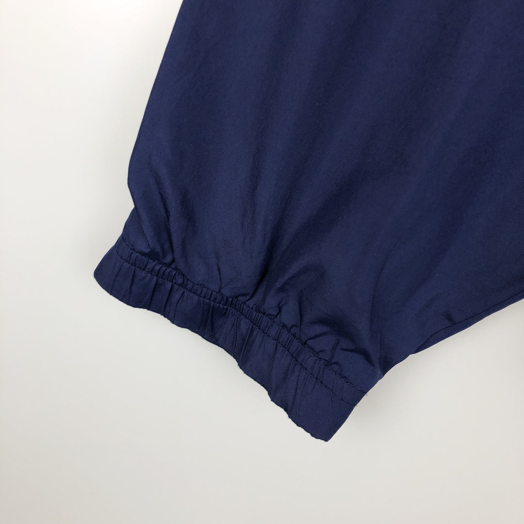 90s-era Adidas hooded windbreaker, men's size L (approx.) polyester navy blue type Vintage Second Hand