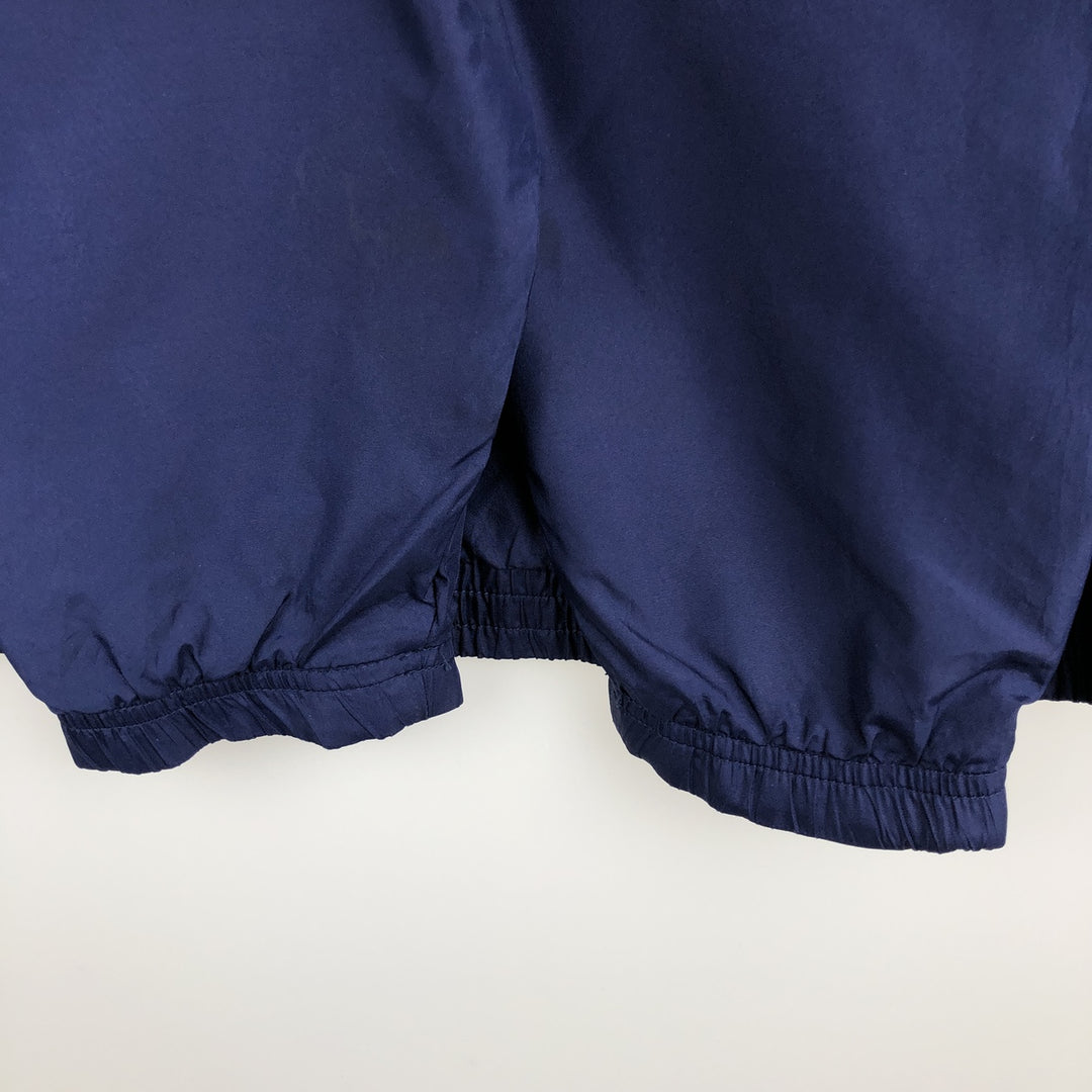 90s-era Adidas hooded windbreaker, men's size L (approx.) polyester navy blue type Vintage Second Hand