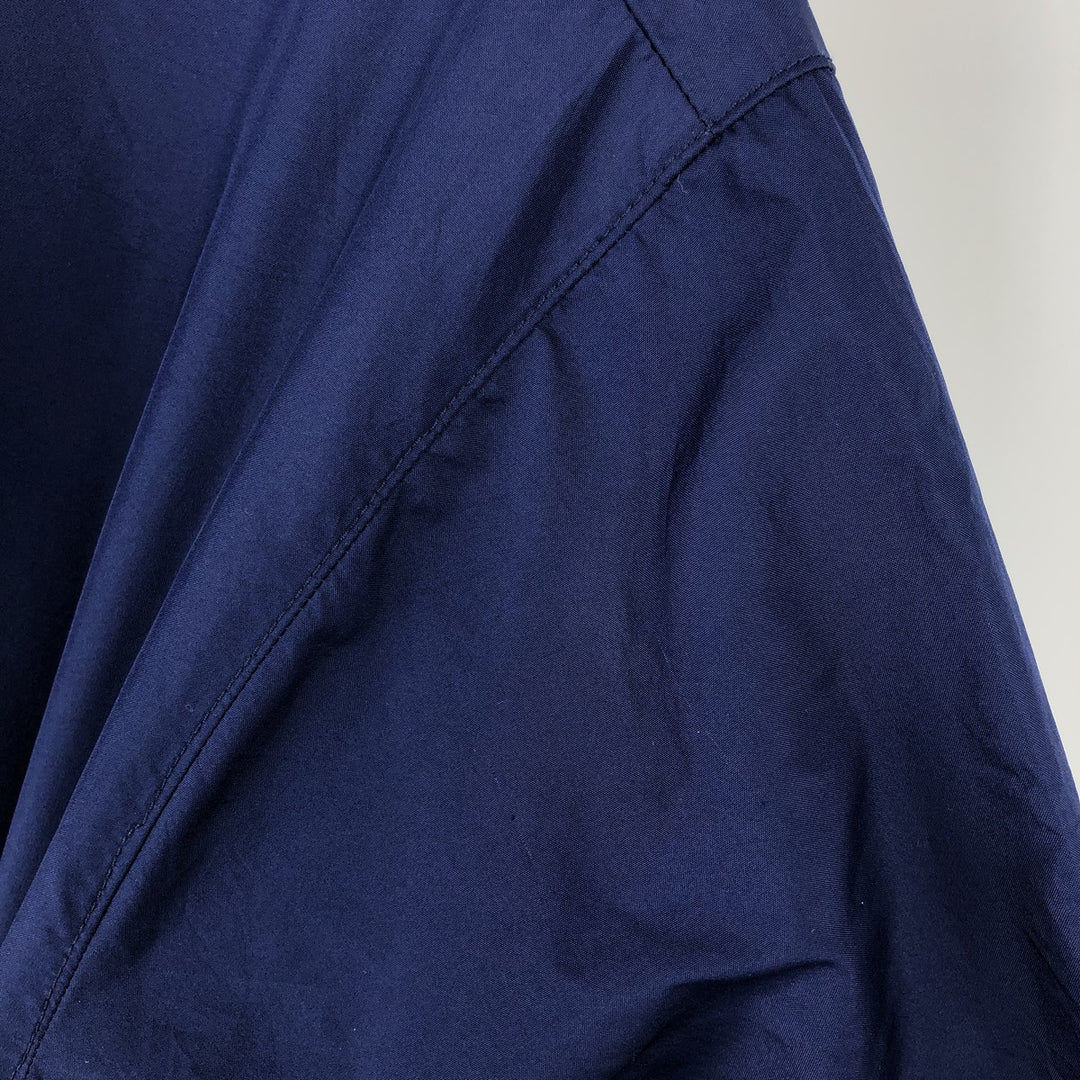 90s-era Adidas hooded windbreaker, men's size L (approx.) polyester navy blue type Vintage Second Hand