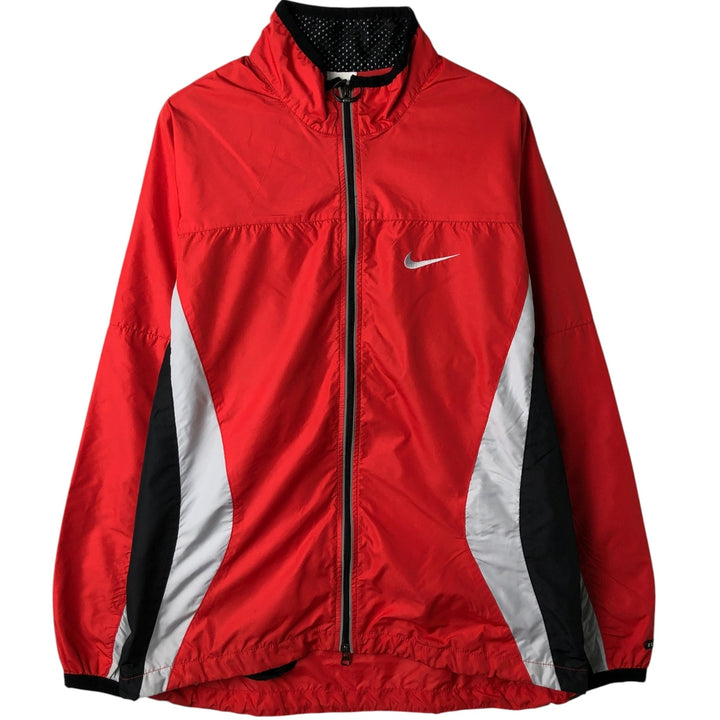 90s-00'S Nike Windbreaker, Men's Size Medium polyester red type Vintage Second Hand