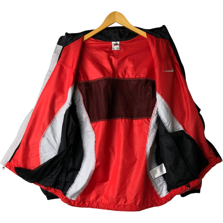90s-00'S Nike Windbreaker, Men's Size Medium polyester red type Vintage Second Hand