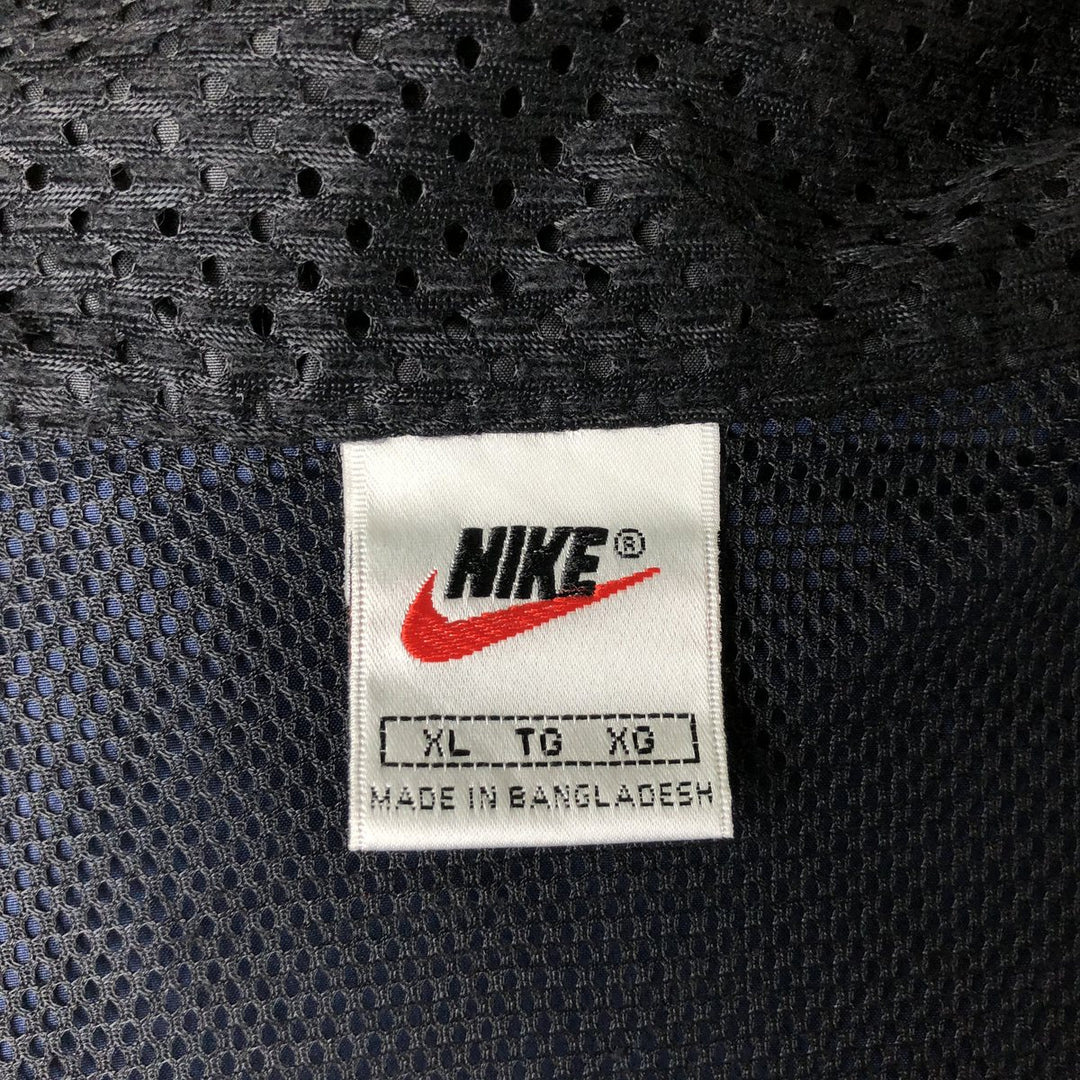 90'S Nike windbreaker, men's size XL (approx.) polyester navy blue type Vintage Second Hand