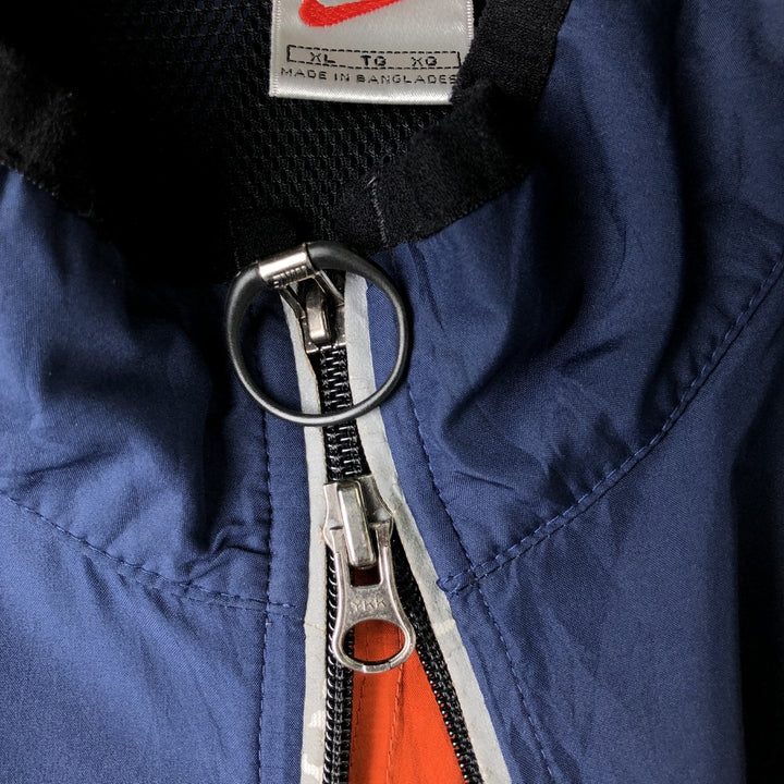 90'S Nike windbreaker, men's size XL (approx.) polyester navy blue type Vintage Second Hand
