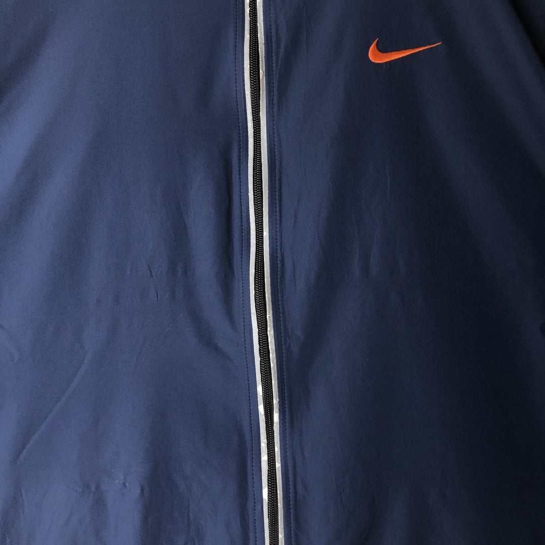 90'S Nike windbreaker, men's size XL (approx.) polyester navy blue type Vintage Second Hand