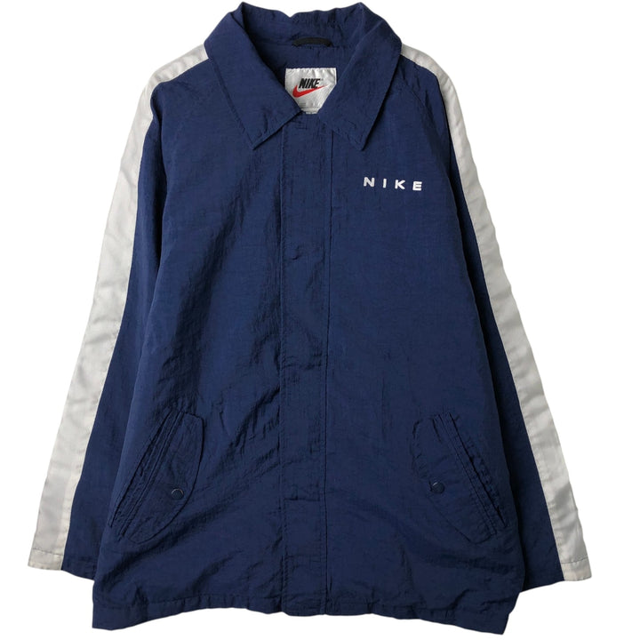 90'S Nike Windbreaker with Back Logo, Men's Size M (approx.) polyester navy blue type Vintage Second Hand