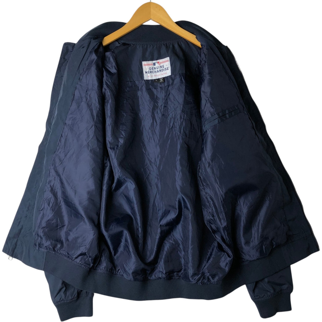 GENUINE MERCHANDISE MLB SEATTLE MARINERS Windbreaker (Men's Size L) polyester navy blue type Vintage Second Hand