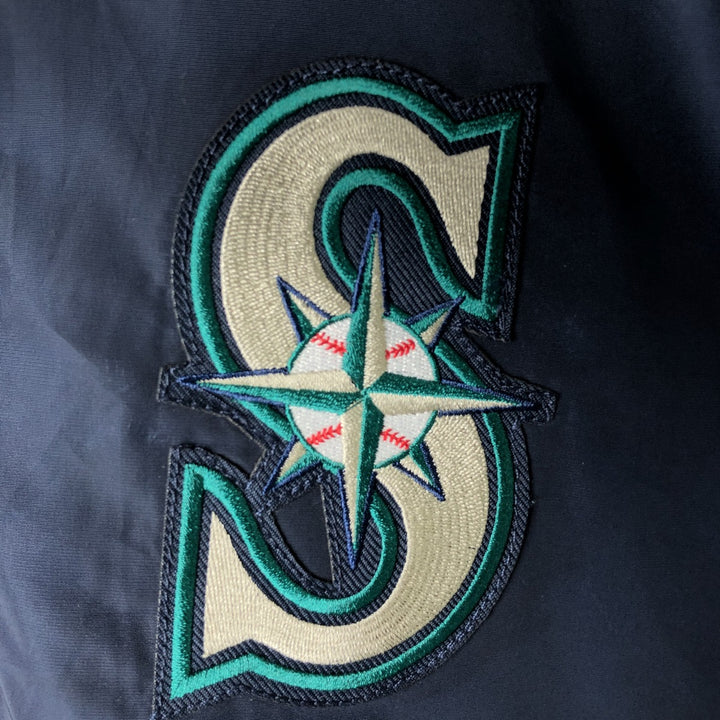 GENUINE MERCHANDISE MLB SEATTLE MARINERS Windbreaker (Men's Size L) polyester navy blue type Vintage Second Hand