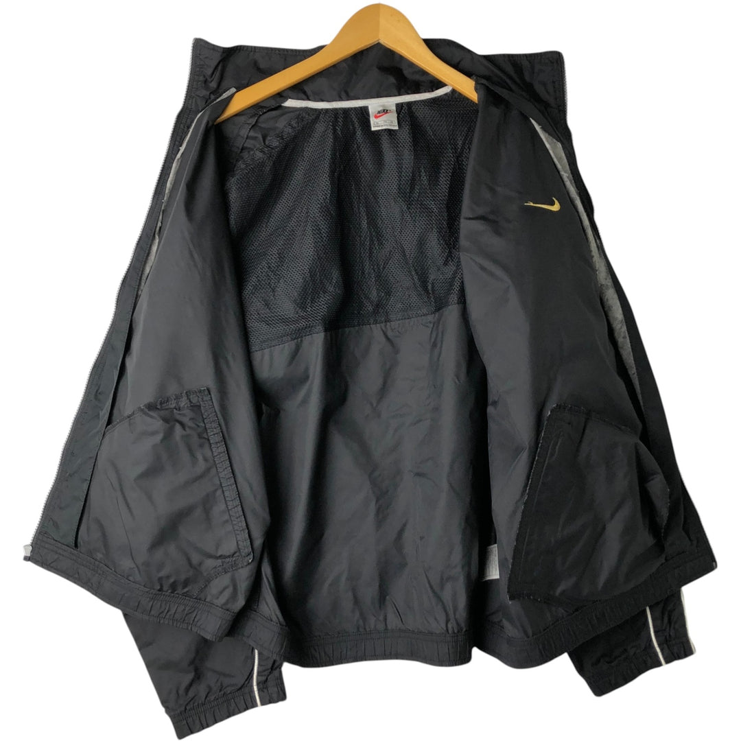 90s-era Nike nylon jacket, men's size XL equivalent, vintage. Nylon black type Vintage Second Hand