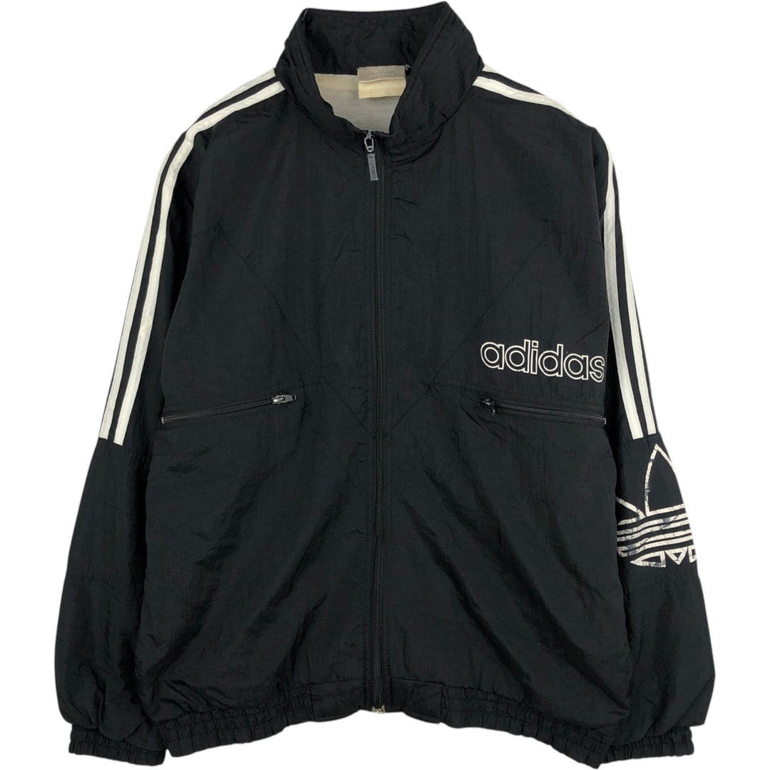 Vintage 80s-90'S Adidas nylon jacket, men's size M polyamide black type Vintage Second Hand