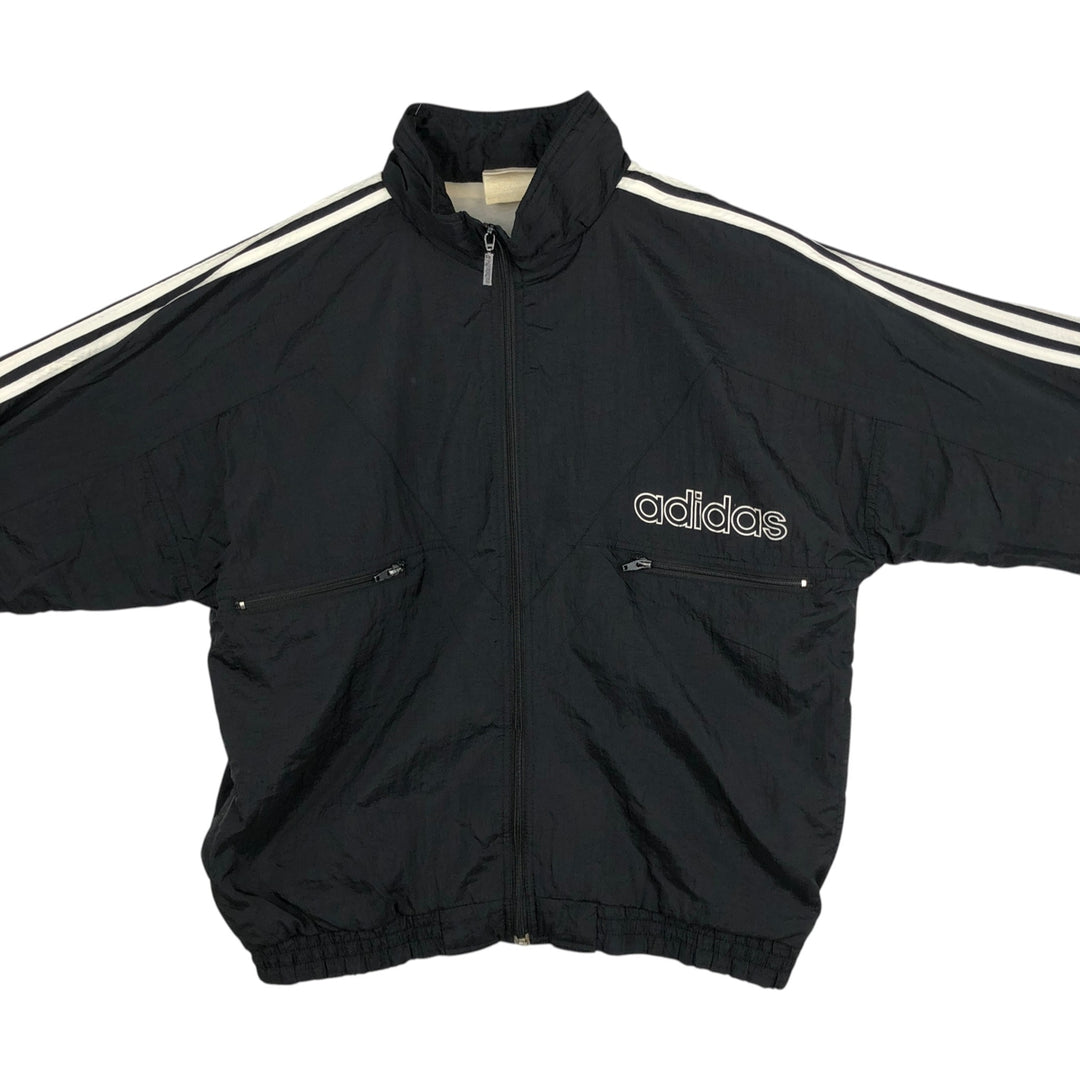 Vintage 80s-90'S Adidas nylon jacket, men's size M polyamide black type Vintage Second Hand