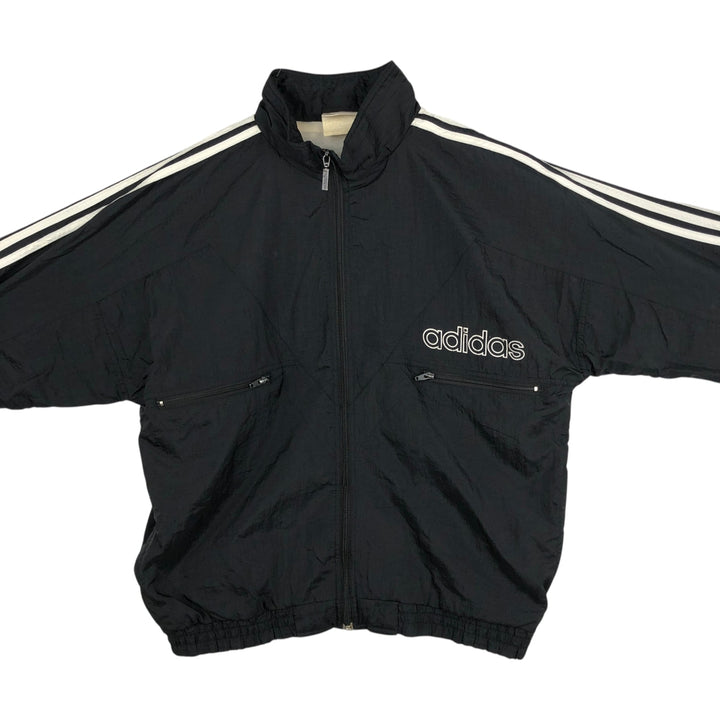 Vintage 80s-90'S Adidas nylon jacket, men's size M polyamide black type Vintage Second Hand