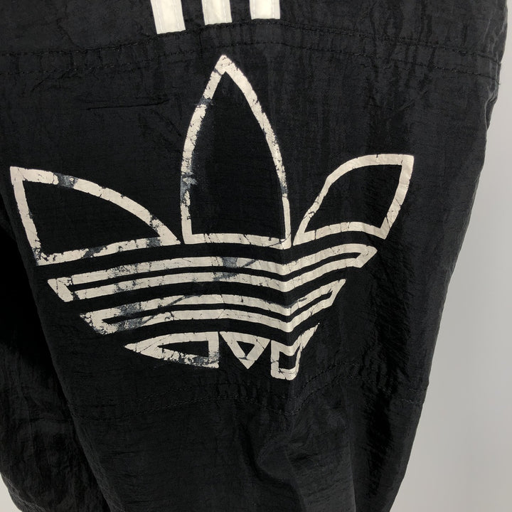 Vintage 80s-90'S Adidas nylon jacket, men's size M polyamide black type Vintage Second Hand