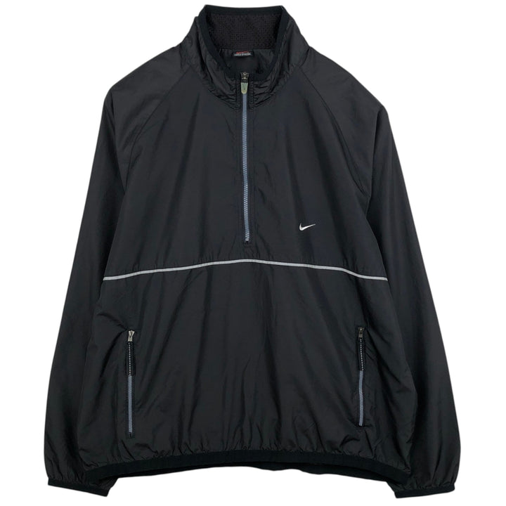 90'S Nike Running Half-Zip Warm-Up Pullover, Men's Size L (approx.), Vintage polyester black type Vintage Second Hand