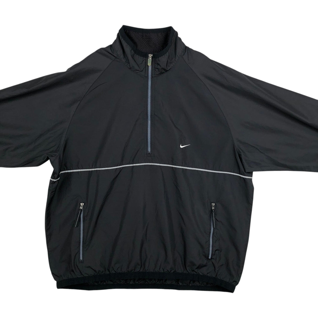 90'S Nike Running Half-Zip Warm-Up Pullover, Men's Size L (approx.), Vintage polyester black type Vintage Second Hand