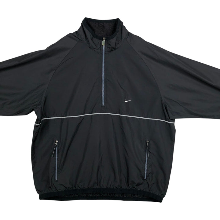 90'S Nike Running Half-Zip Warm-Up Pullover, Men's Size L (approx.), Vintage polyester black type Vintage Second Hand