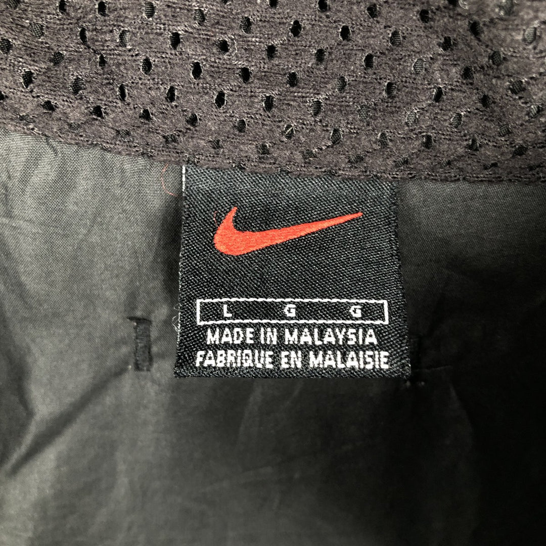90'S Nike Running Half-Zip Warm-Up Pullover, Men's Size L (approx.), Vintage polyester black type Vintage Second Hand