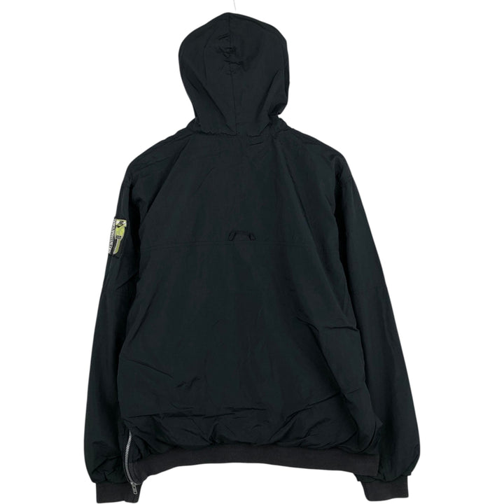 80s-90'S Nike Half-Zip Hooded Warm-Up Pullover, Men's Size XL (Equivalent), Vintage unclear black type Vintage Second Hand