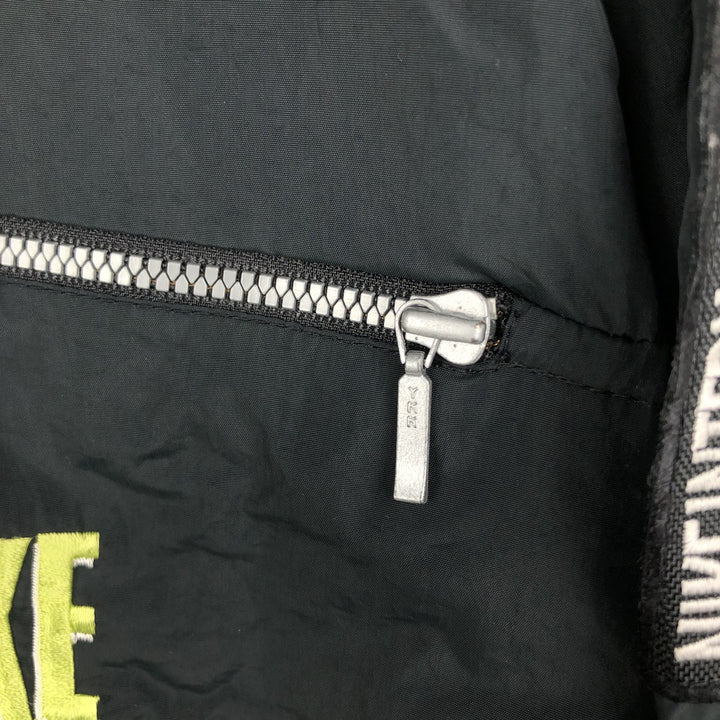 80s-90'S Nike Half-Zip Hooded Warm-Up Pullover, Men's Size XL (Equivalent), Vintage unclear black type Vintage Second Hand
