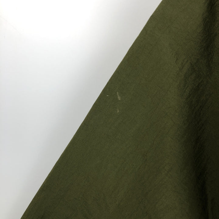 80s-90'S Adidas Half-Snap Hooded Nylon Pullover, Men's Size L (approx.), Vintage Nylon Khaki type Vintage Second Hand