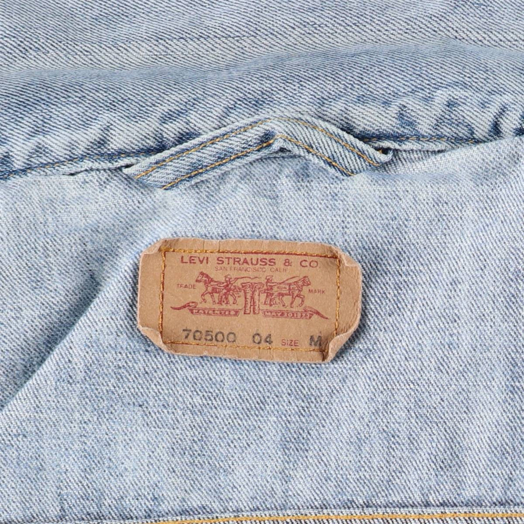 Levi's 70500 04 Euro model denim jacket, denim jacket, men's size M cotton Blue type light blue Vintage Second Hand
