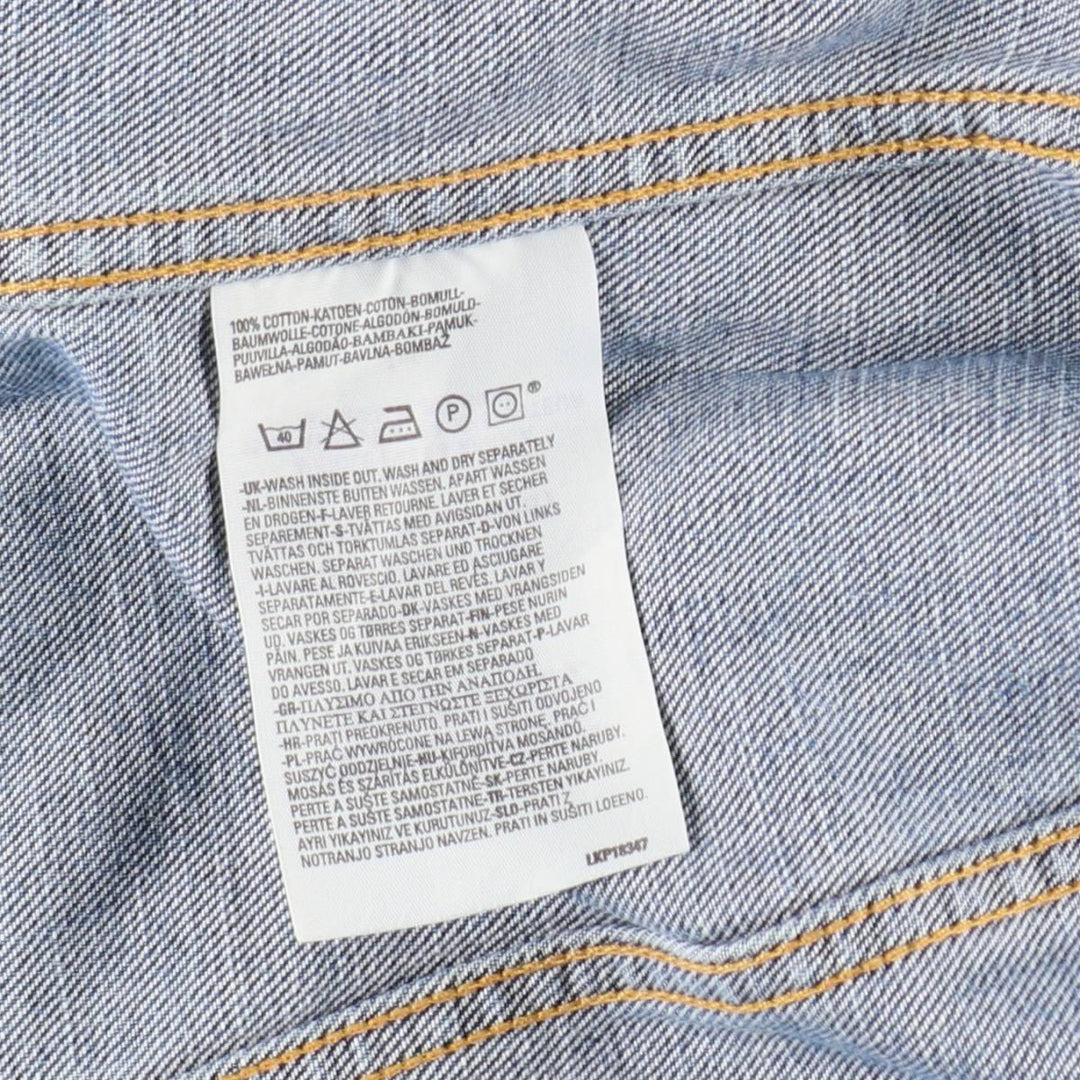 Levi's 70500 04 Euro model denim jacket, denim jacket, men's size M cotton Blue type light blue Vintage Second Hand