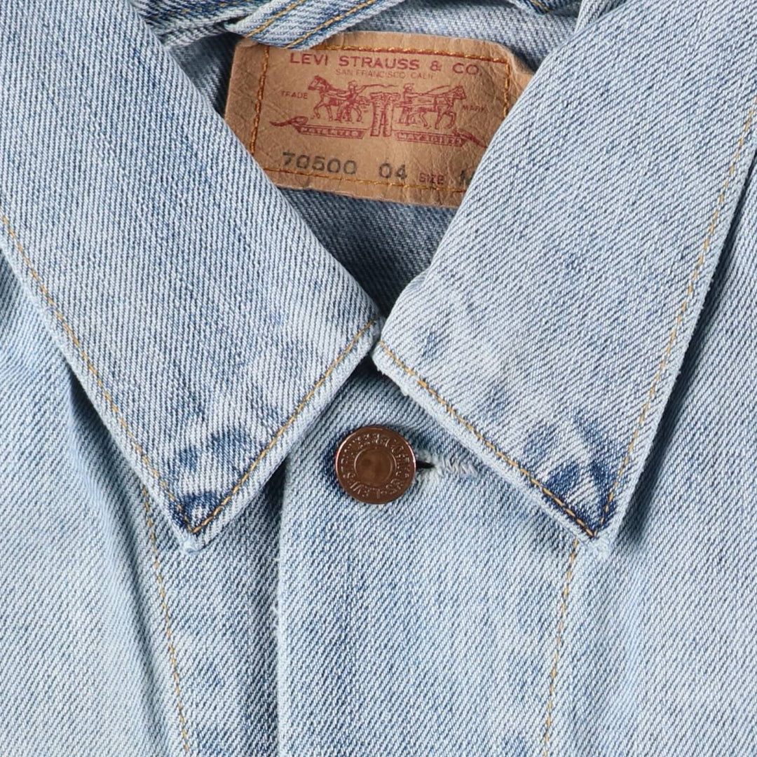 Levi's 70500 04 Euro model denim jacket, denim jacket, men's size M cotton Blue type light blue Vintage Second Hand