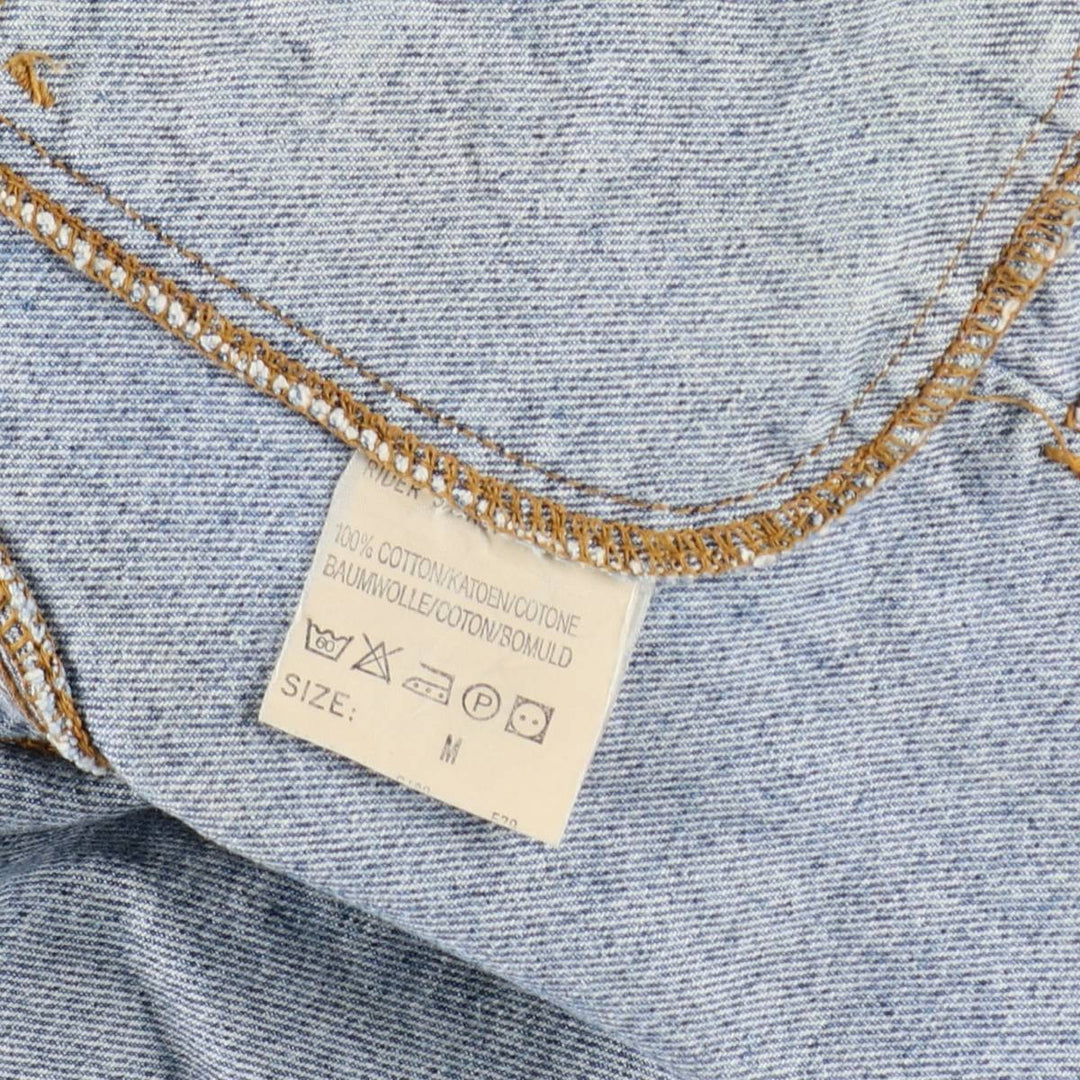 Lee RIDERS denim jacket (men's size M) cotton Blue type light blue Vintage Second Hand