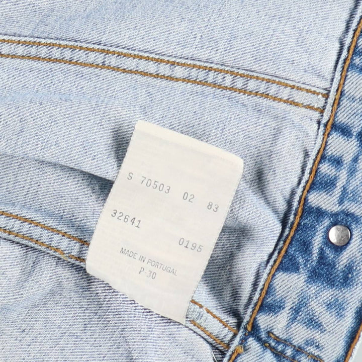 1990'S Levi's 70503-0283 Euro Model Denim Jacket (Men's Size S Equivalent) Vintage cotton blue type Vintage Second Hand