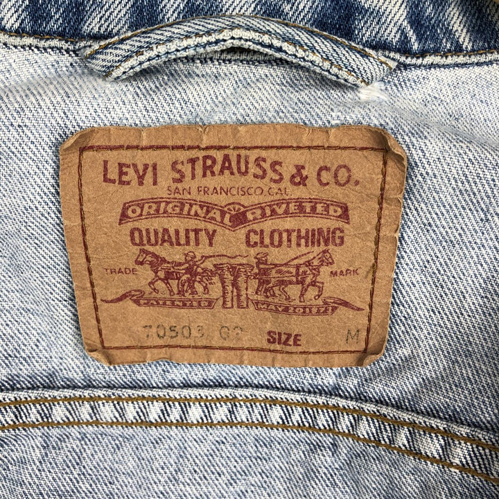 90'S Levi's 70503-0210 denim jacket, denim jacket, men's size M, vintage cotton blue type Vintage Second Hand