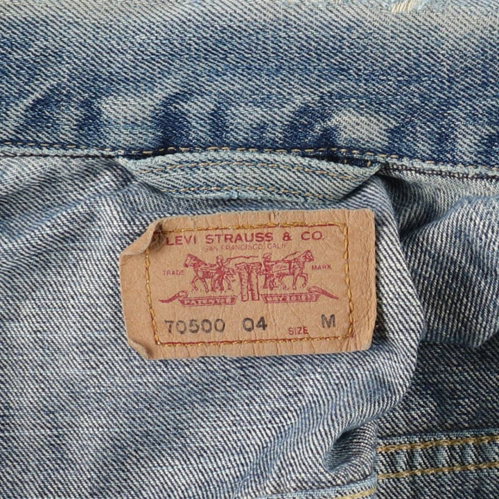 Levi's 70500 04 Euro model denim jacket, denim jacket, men's size M cotton blue type Vintage Second Hand