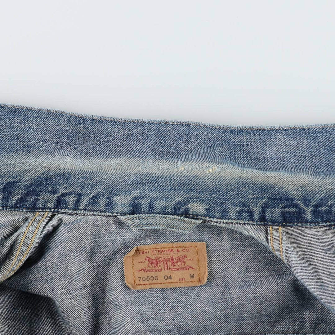 Levi's 70500 04 Euro model denim jacket, denim jacket, men's size M cotton blue type Vintage Second Hand