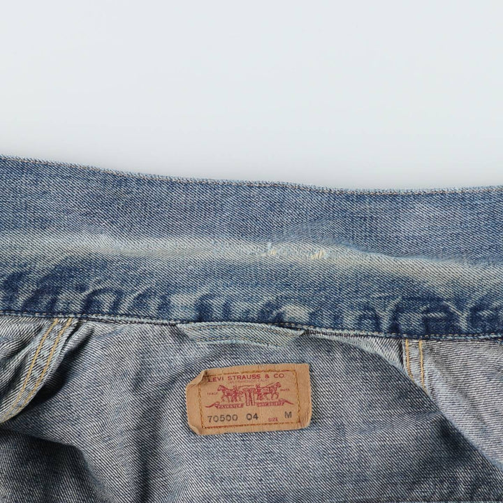Levi's 70500 04 Euro model denim jacket, denim jacket, men's size M cotton blue type Vintage Second Hand