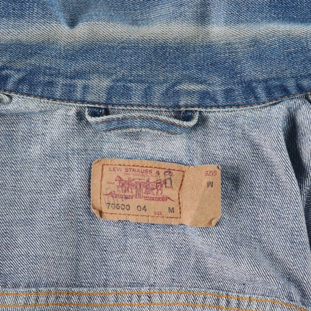 Levi's 70500 04 Euro model denim jacket, denim jacket, men's size M cotton blue type Vintage Second Hand