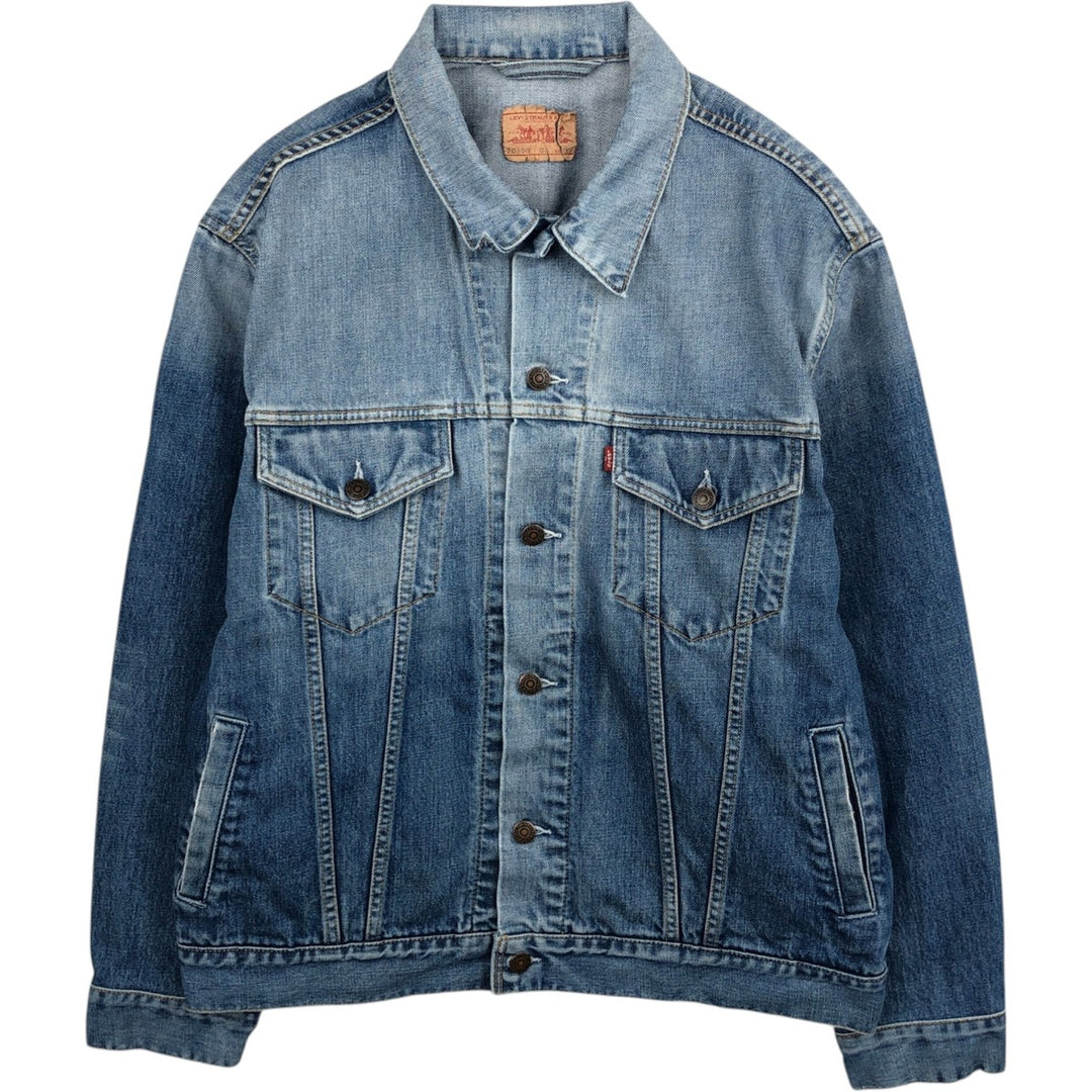 2000'S Levi's 70550-0487 Euro Model Denim Jacket (Men's XL equivalent) cotton blue type Vintage Second Hand