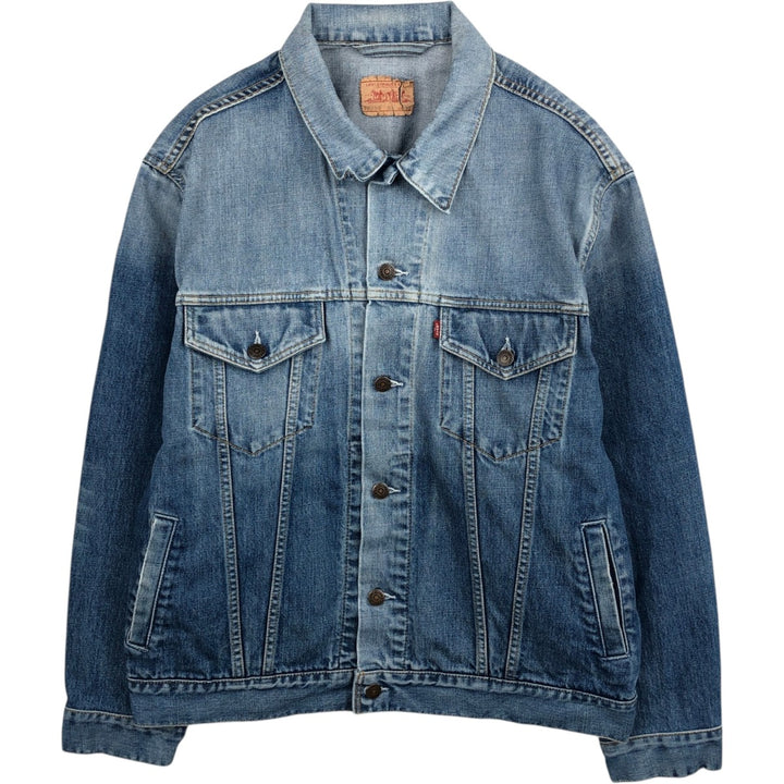 2000'S Levi's 70550-0487 Euro Model Denim Jacket (Men's XL equivalent) cotton blue type Vintage Second Hand