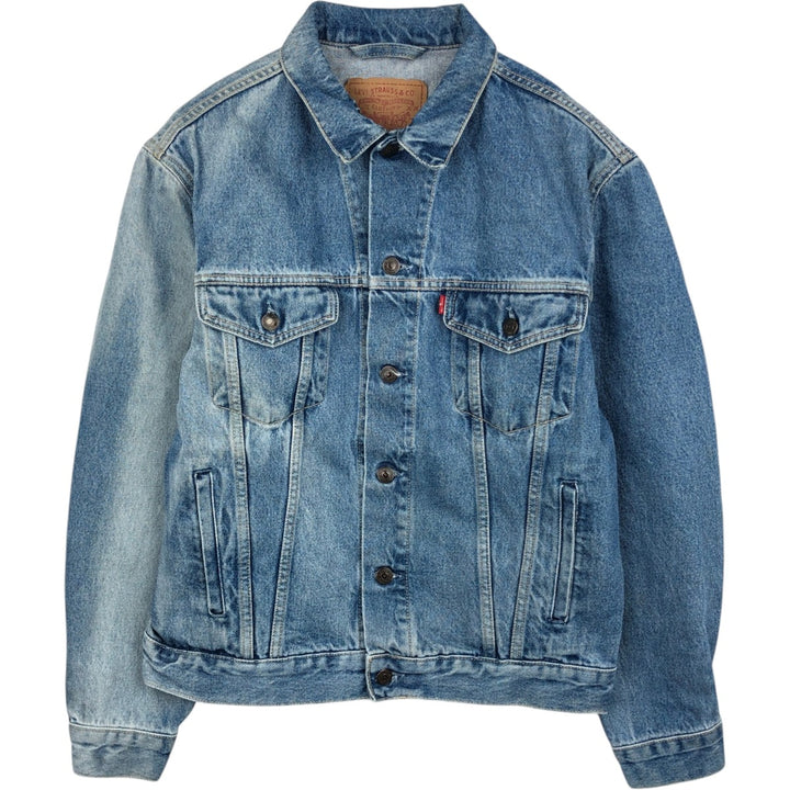 1990'S Levi's 70503-0214 Euro Model Denim Jacket, Italian Made, Men's Size M (Equivalent), Vintage cotton blue type Vintage Second Hand
