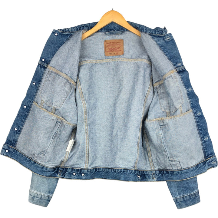 1990'S Levi's 70503-0214 Euro Model Denim Jacket, Italian Made, Men's Size M (Equivalent), Vintage cotton blue type Vintage Second Hand
