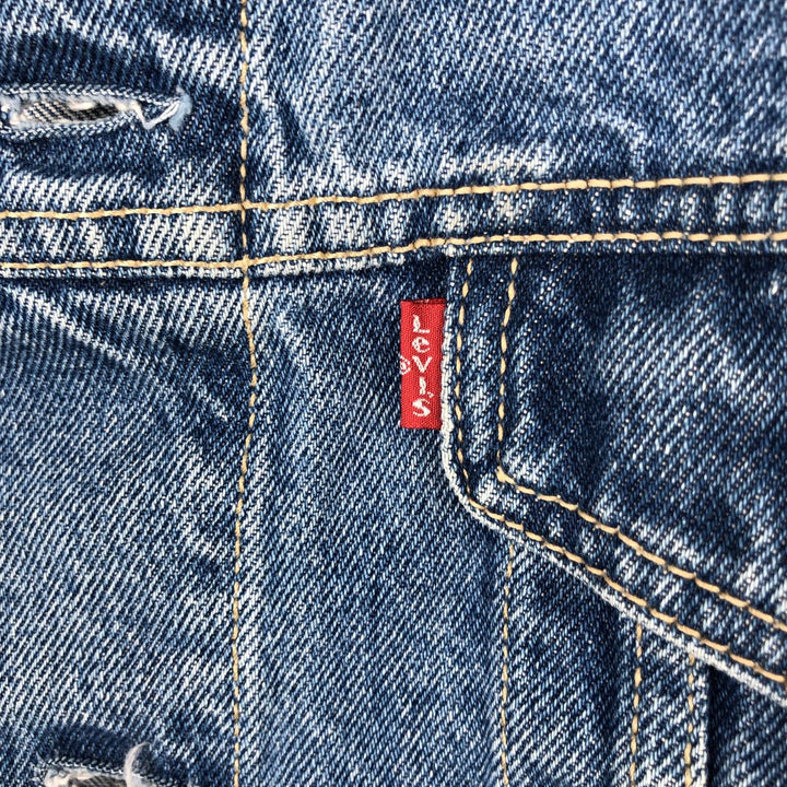 1990'S Levi's 70503-0214 Euro Model Denim Jacket, Italian Made, Men's Size M (Equivalent), Vintage cotton blue type Vintage Second Hand