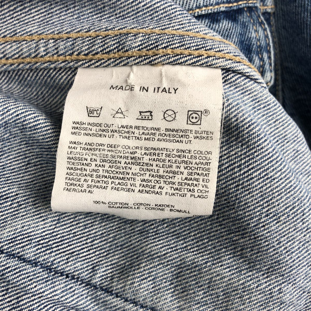 1990'S Levi's 70503-0214 Euro Model Denim Jacket, Italian Made, Men's Size M (Equivalent), Vintage cotton blue type Vintage Second Hand