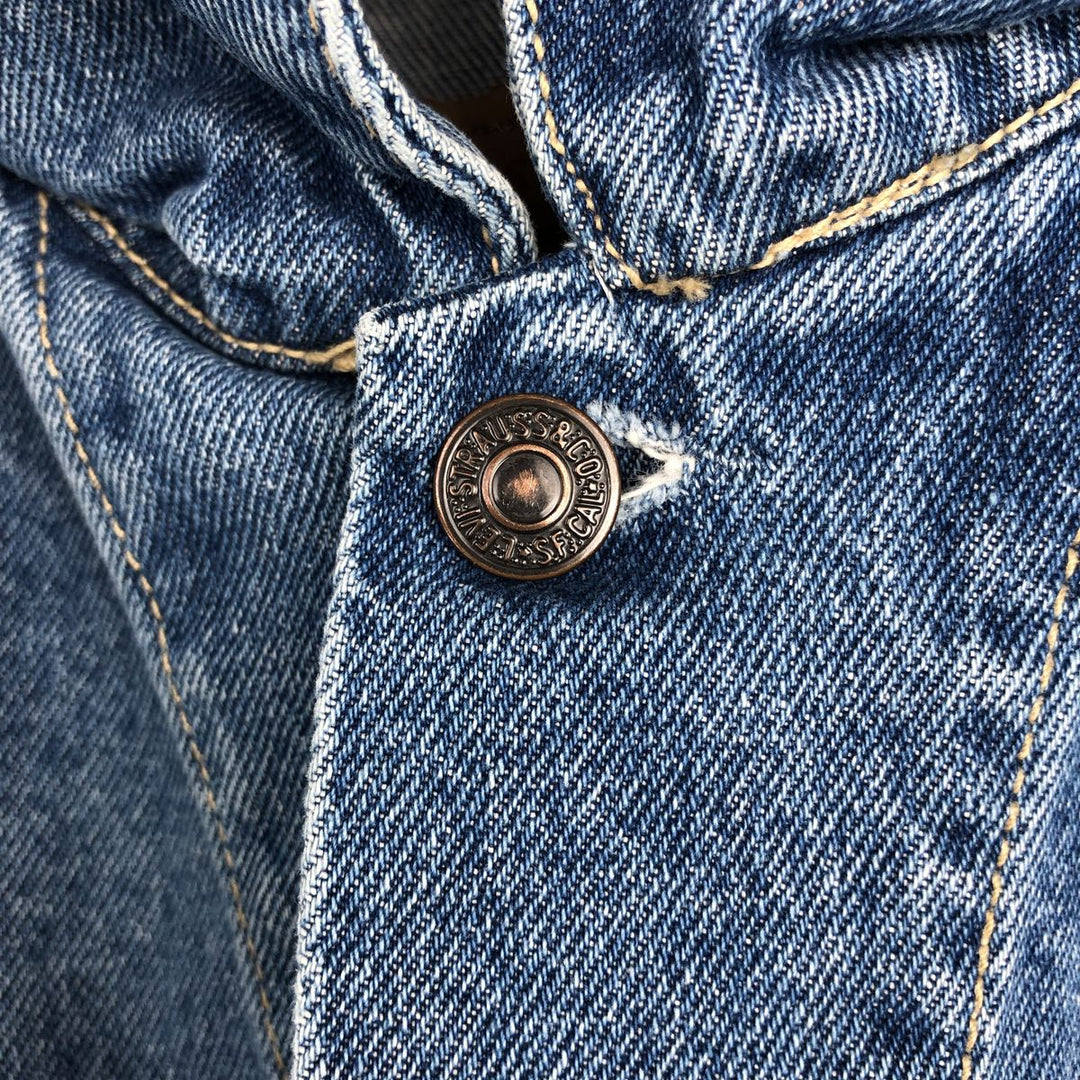 1990'S Levi's 70503-0214 Euro Model Denim Jacket, Italian Made, Men's Size M (Equivalent), Vintage cotton blue type Vintage Second Hand