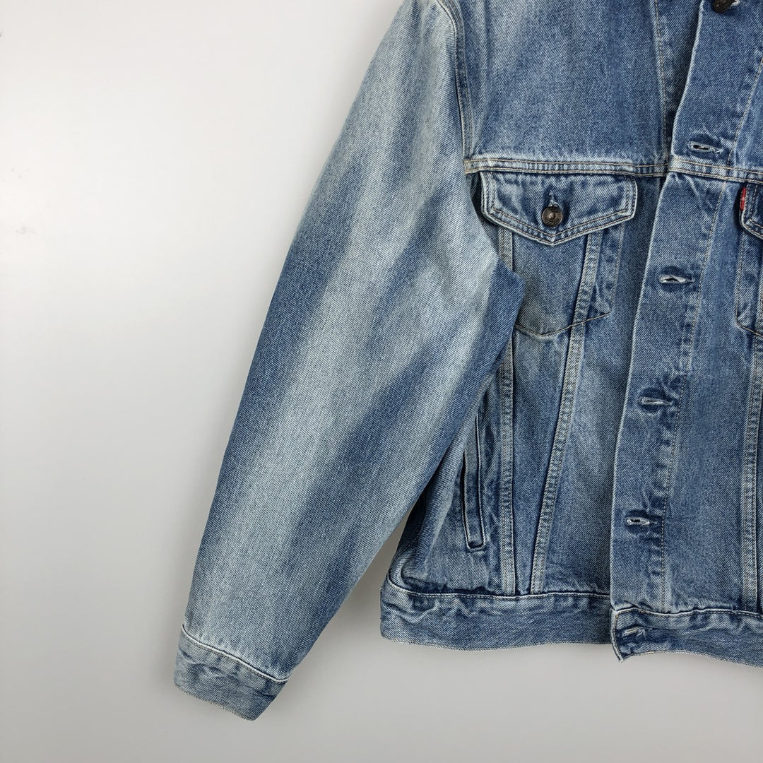 1990'S Levi's 70503-0214 Euro Model Denim Jacket, Italian Made, Men's Size M (Equivalent), Vintage cotton blue type Vintage Second Hand