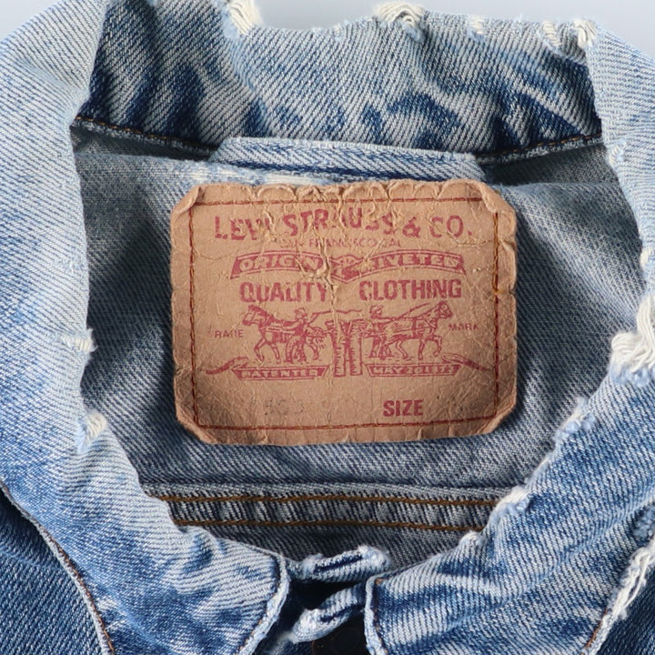 1990'S Levi's 70503-0216 Euro Model Denim Jacket (Men's XXL equivalent) Vintage cotton blue type Vintage Second Hand
