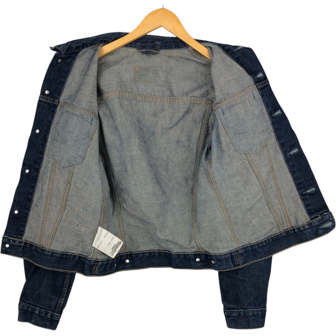 Levi's denim jacket, denim jacket, women's size L cotton navy blue type Vintage Second Hand