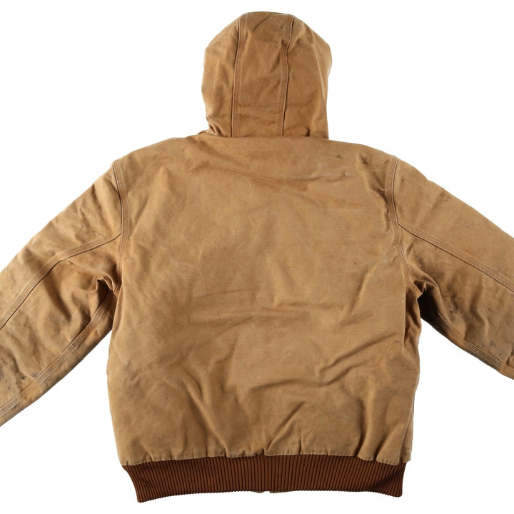 Carhartt Active Jacket Duck Full Zip Hoodie Men's XXL unclear Beige type Vintage Second Hand