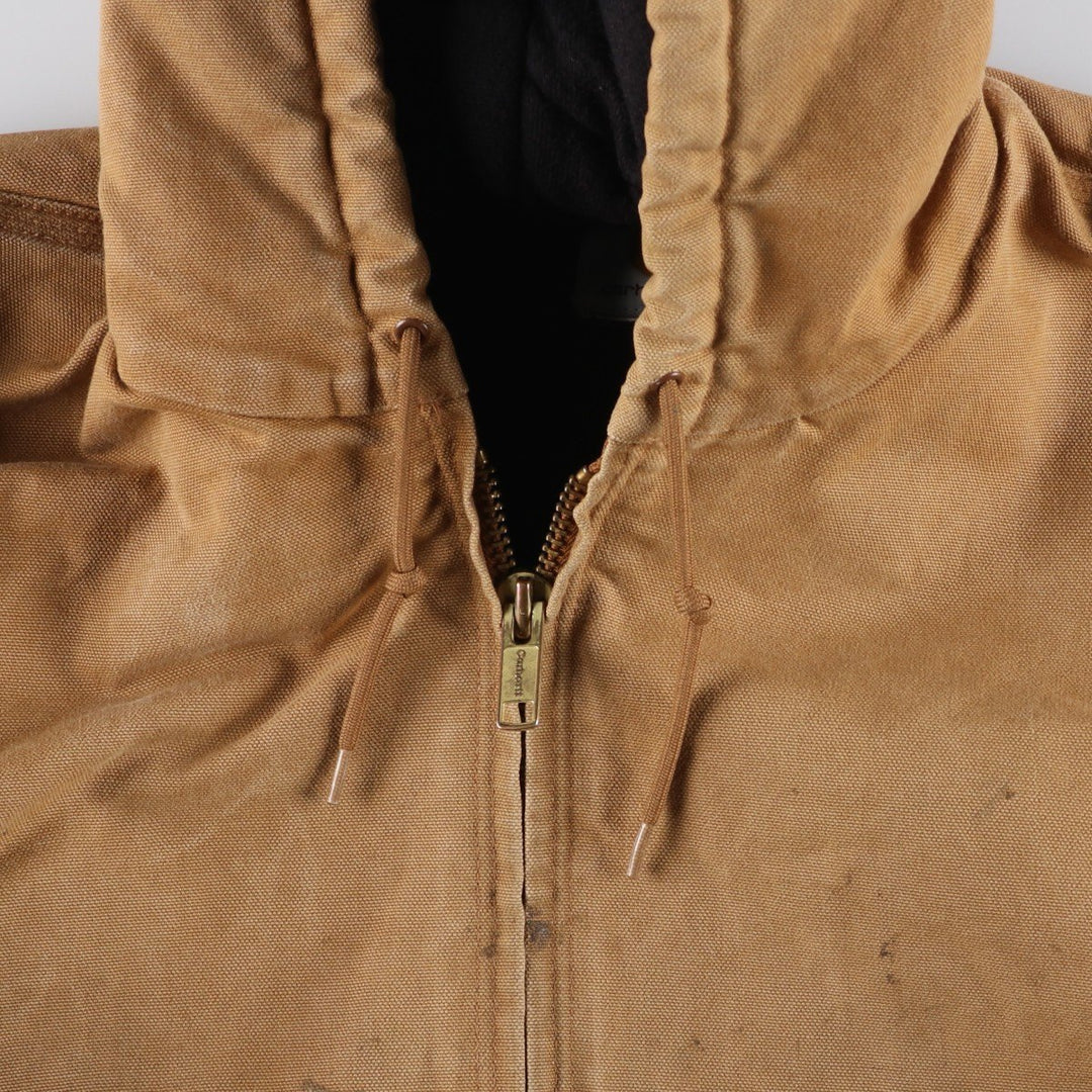 Carhartt Active Jacket Duck Full Zip Hoodie Men's XXL unclear Beige type Vintage Second Hand